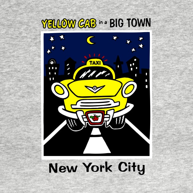 Yellow Cab New York Kids Souvenir T-shirt by FireflyCreative